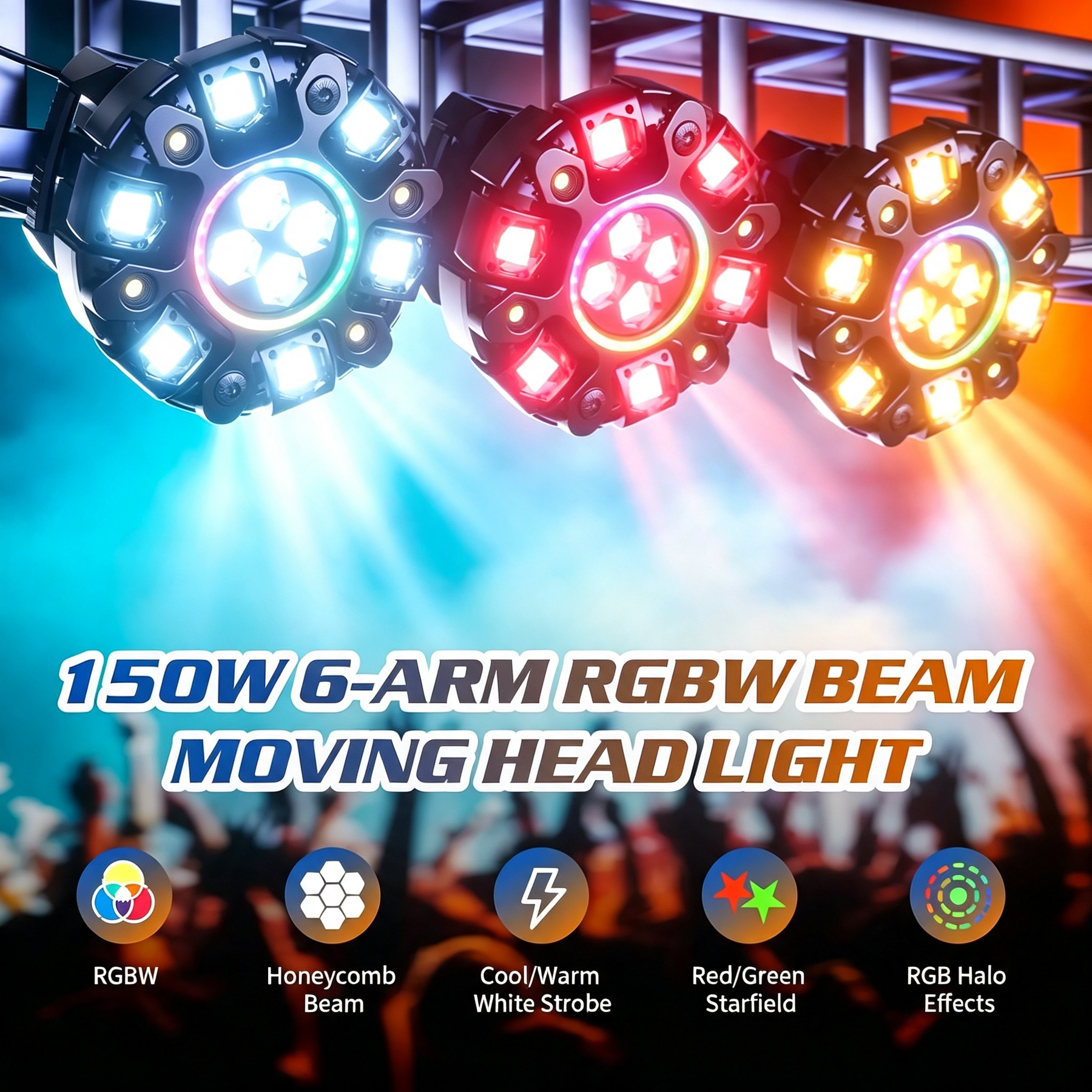 🔥Buy 1 Get 1 Free🔦✨ 360° Rotating DJ Spotlight