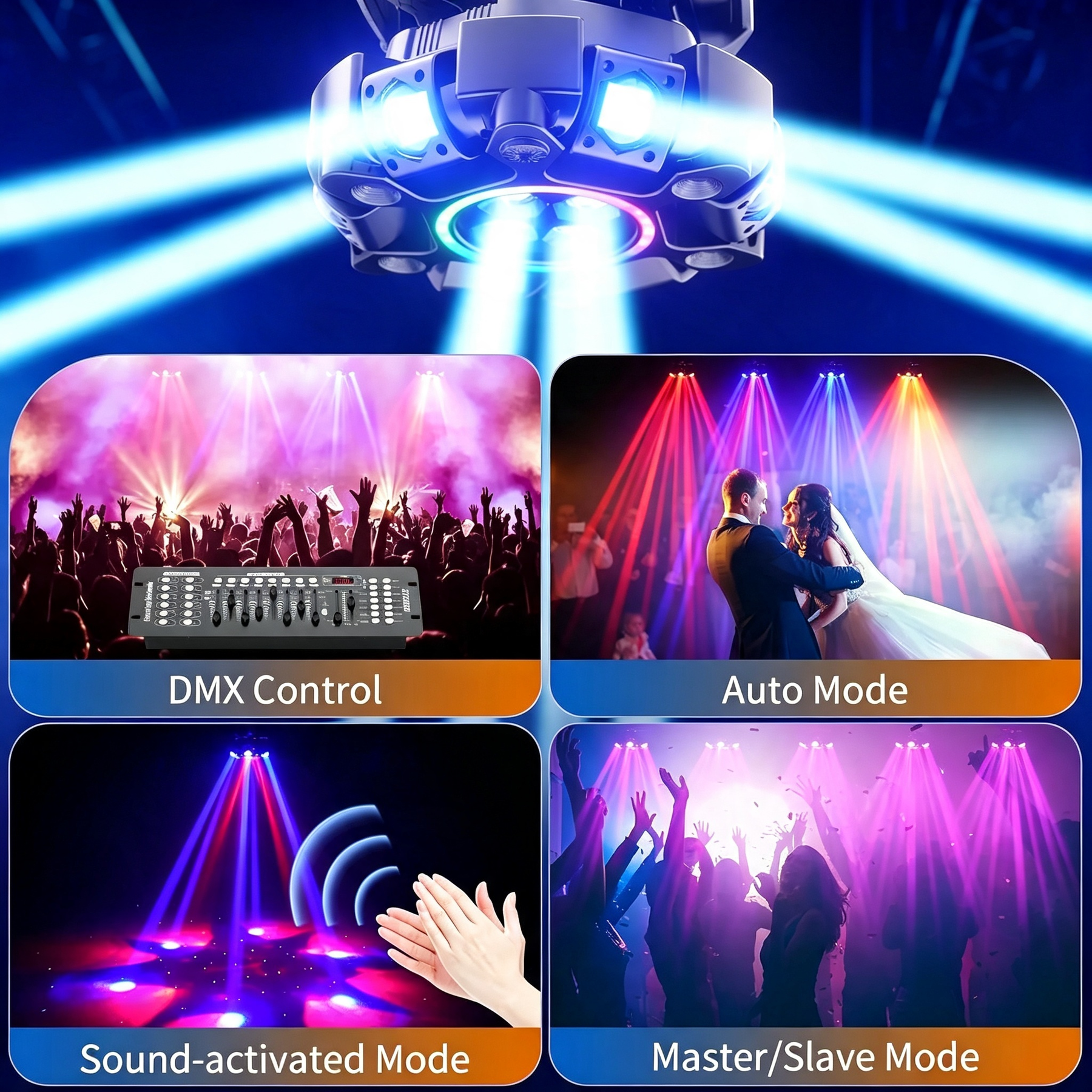 🔥Buy 1 Get 1 Free🔦✨ 360° Rotating DJ Spotlight