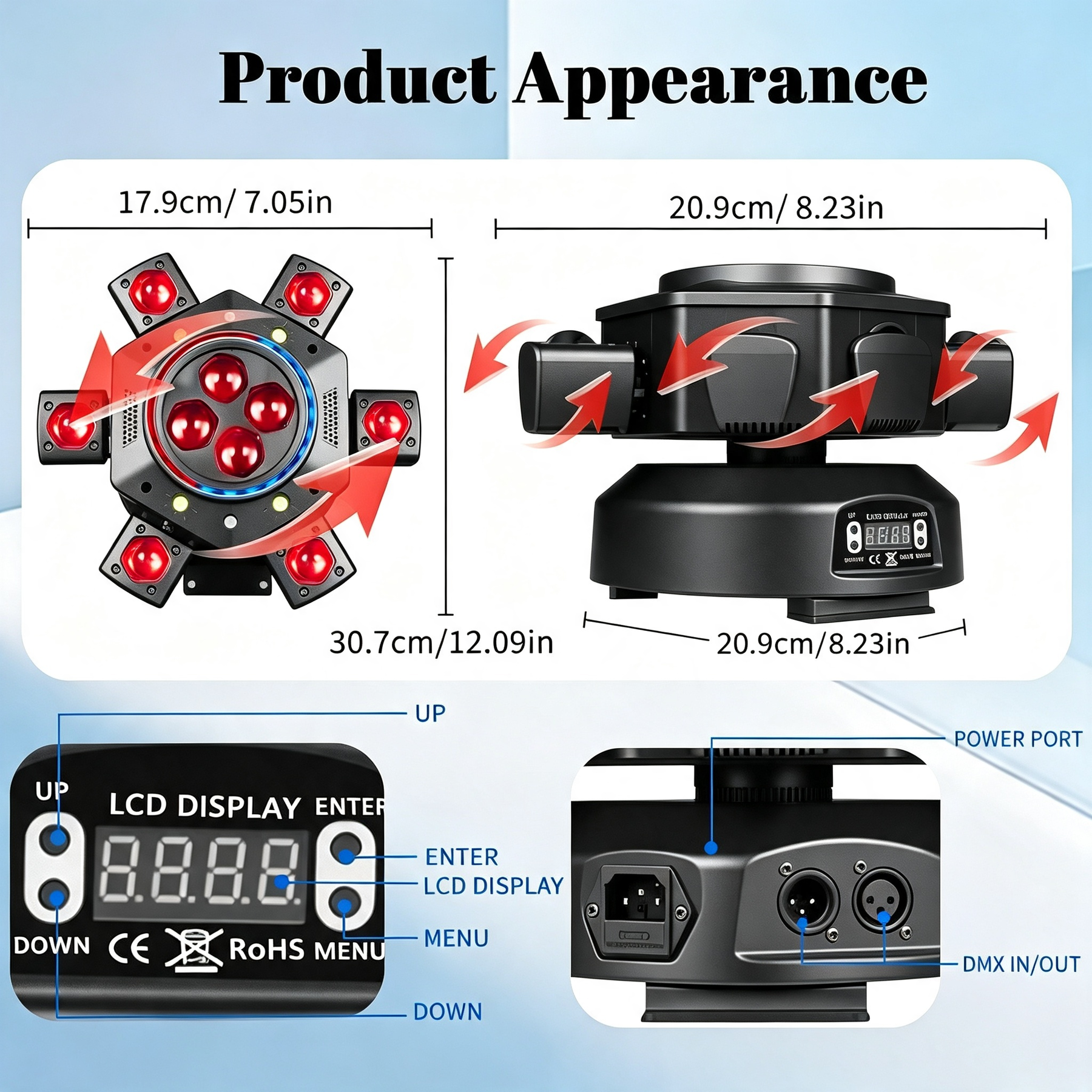 🔥Buy 1 Get 1 Free🔦✨540° Rotating DJ Spotlight