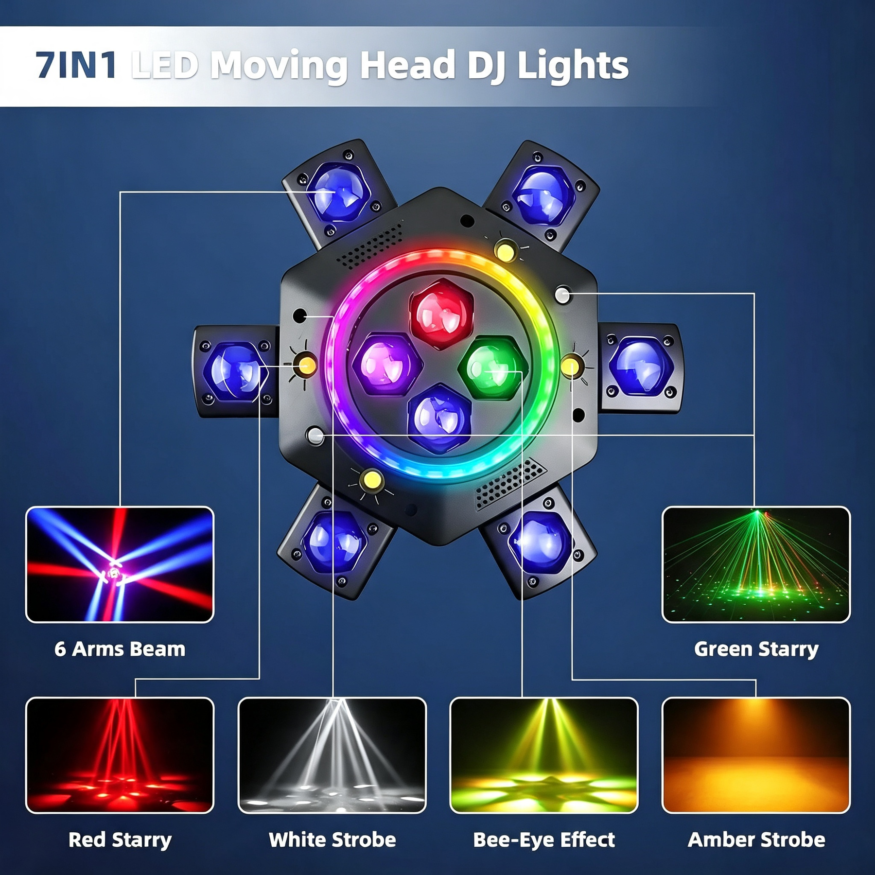 🔥Buy 1 Get 1 Free🔦✨540° Rotating DJ Spotlight