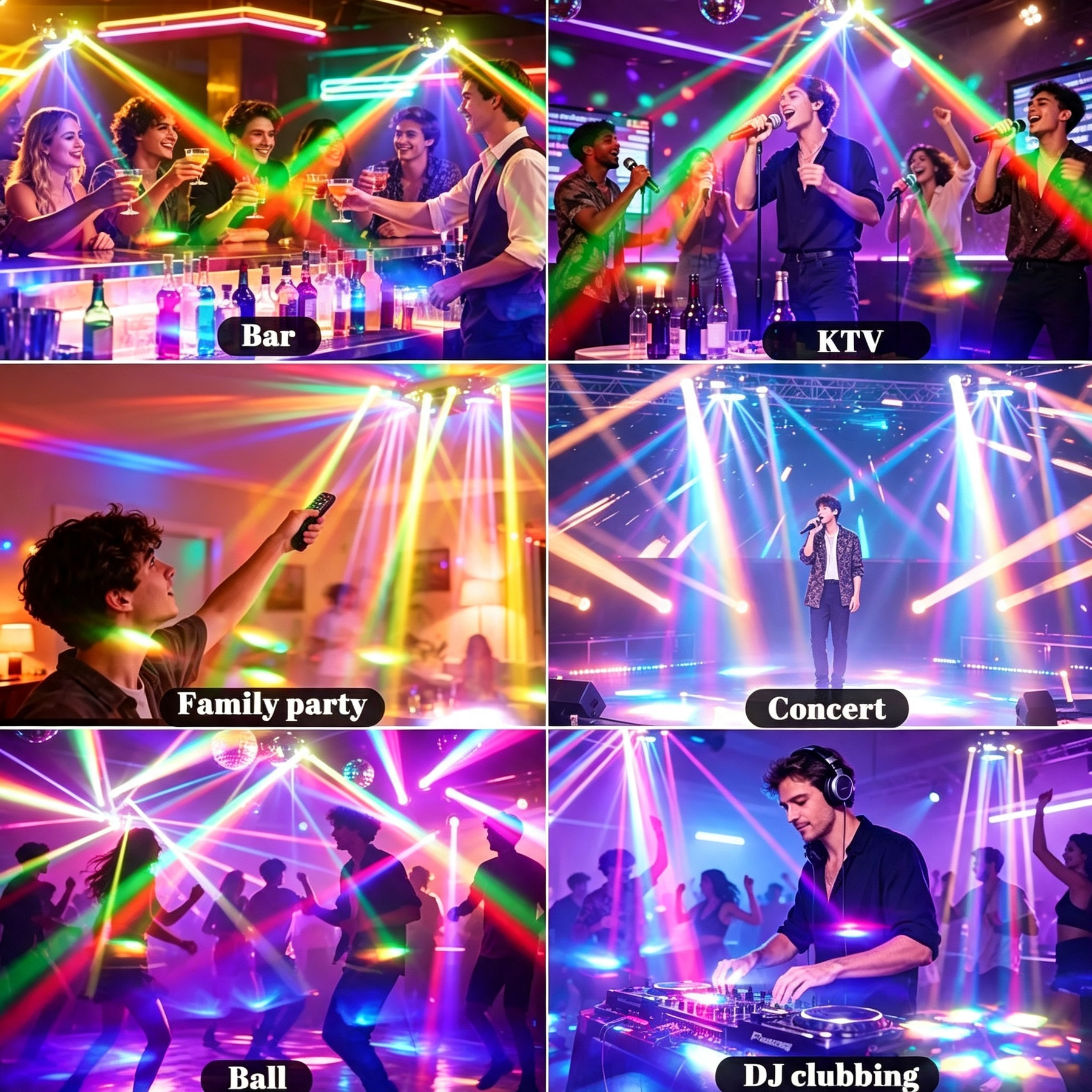 🔥Buy 1 Get 1 Free🔦✨540° Rotating DJ Spotlight