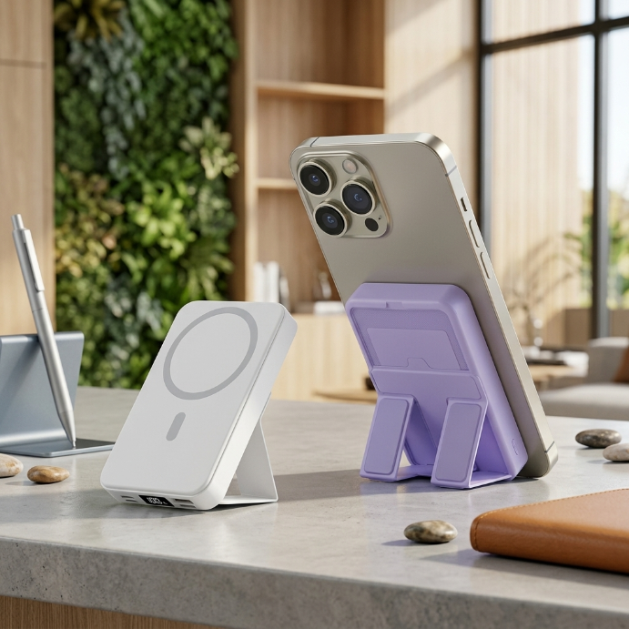 10000mAh 22.5W Magnetic Wireless Power Bank with Stand